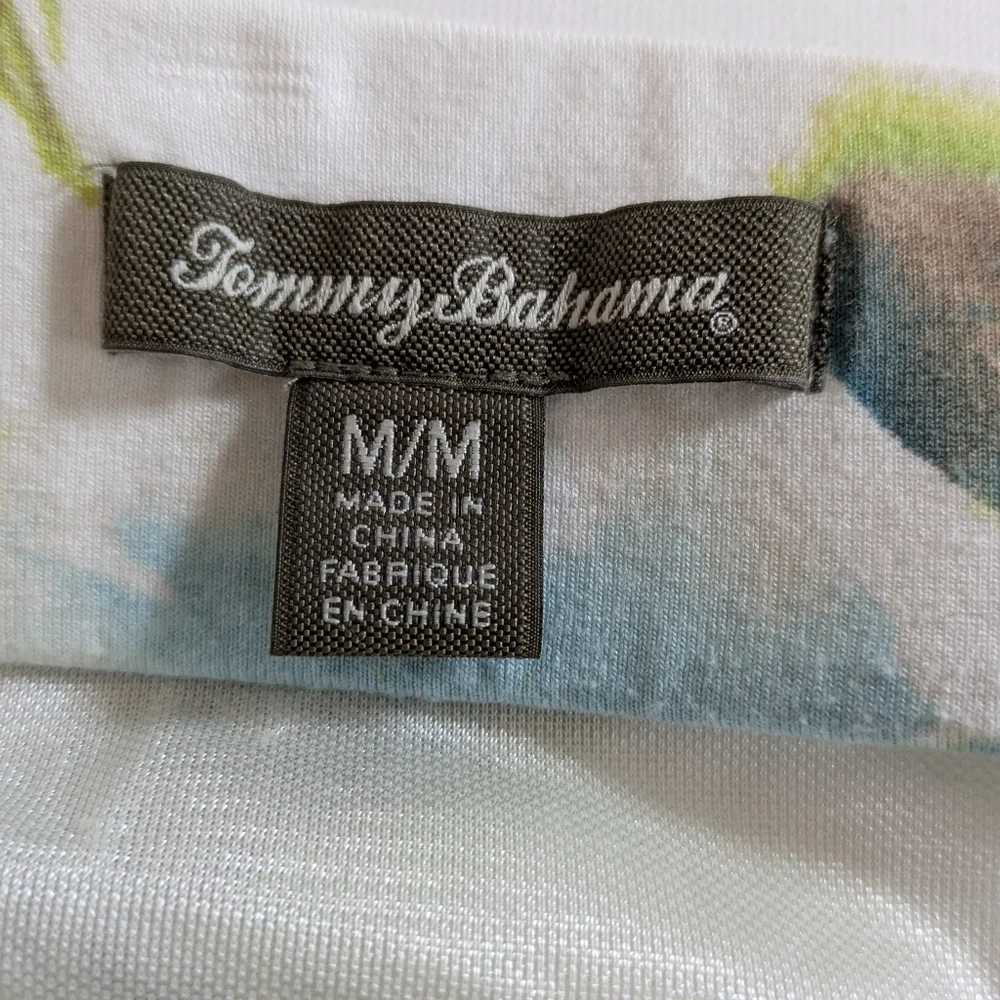 Tommy Bahama Weekend Escape Print Stretchy Maxi Skirt Size M Watercolor White